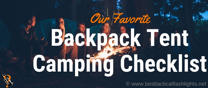 Backpack Tent Camping Checklist