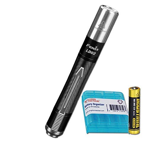 Fenix LD02 V2.0 High CRI AAA EDC White Penlight with UV and LumenTac Battery Organizer