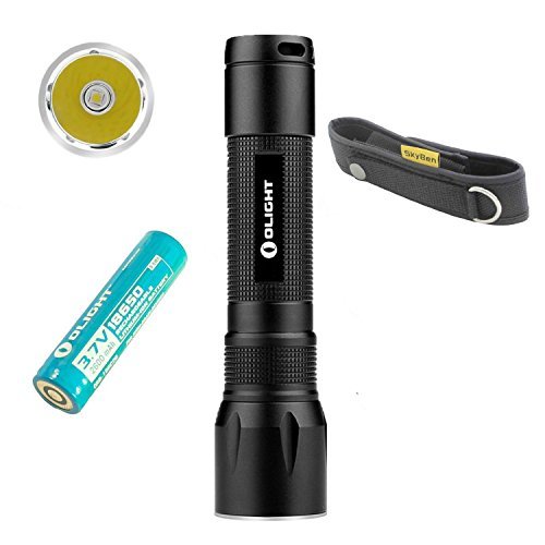 Olight R20 Javelot 900 Lumens CREE XP-L HI LED Flashlight with 2600mAh 18650 Battery Micro-USB Port Rechargeable Waterproof with SKYBEN Holster