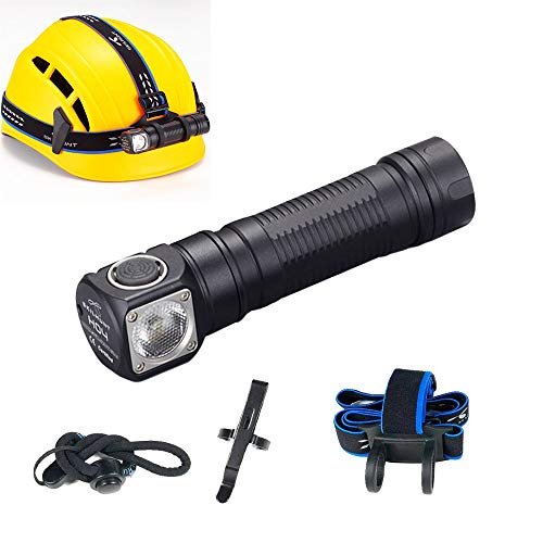 Skilhunt H04 LED Headlamp 18650 EDC Flashlight Max 1200 LED Lumens Waterproof Cree LED Headlight for Outdoor Sports Camping Light FloodLight(Neutral Light)